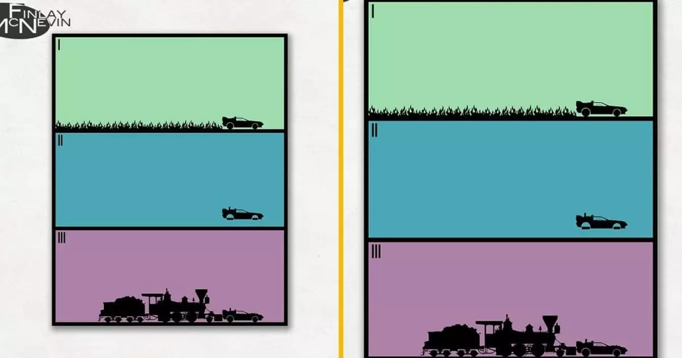 affiche-minimaliste-saga-retour-vers-le-futur