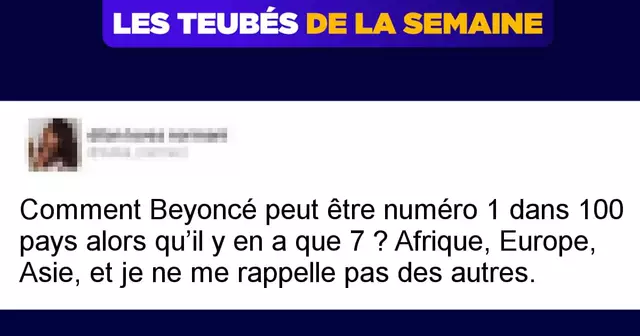 une teubés de la semaine