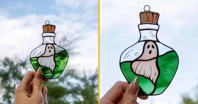 vitrail-suspendu-petit-fantome-effrayant-mignon