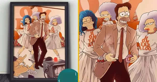 affiche-one-upon-a-time-in-hollywood-version-simpsons