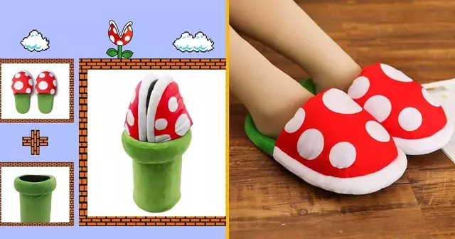 chaussons-plante-pirahna-mario