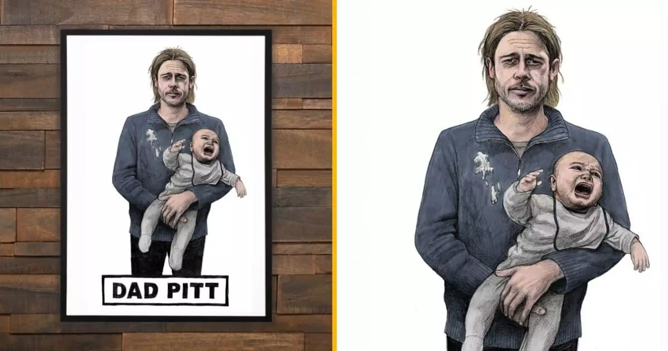 affiche-brad-pitt-papa-deborde