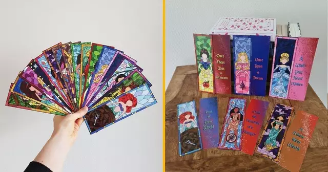 marque-pages-vitrail-princesses-disney