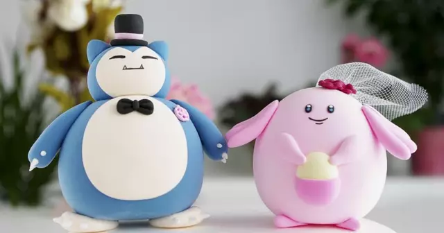 decoration-gateau-mariage-ronflex-leveinard-fans-pokemon