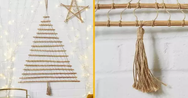 decoration-murale-tisse-forme-sapin