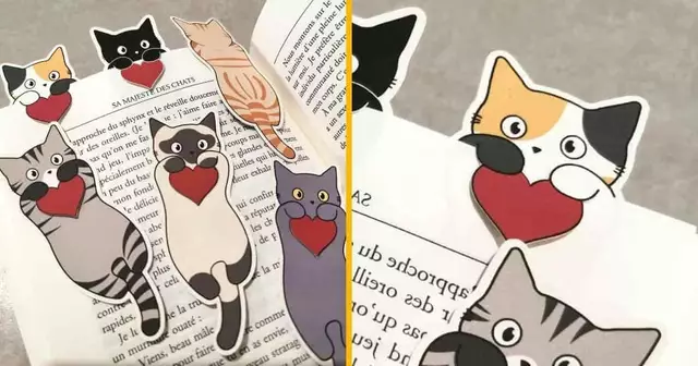 marque-page-chat-carton-recycle