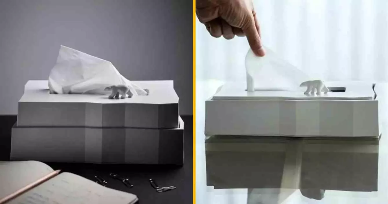 boite-mouchoir-banquise-ours-polaire