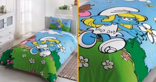 parure-lit-schtroumpfette