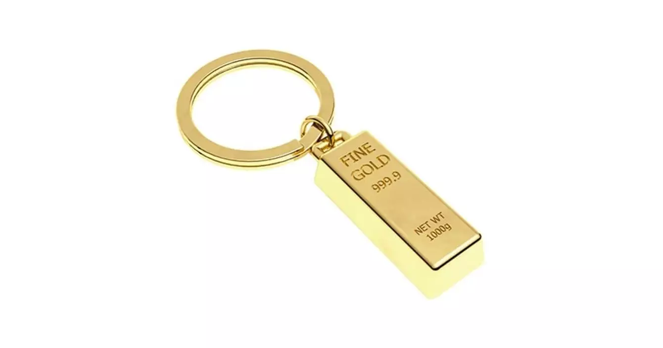 porte-cle-lingot-or