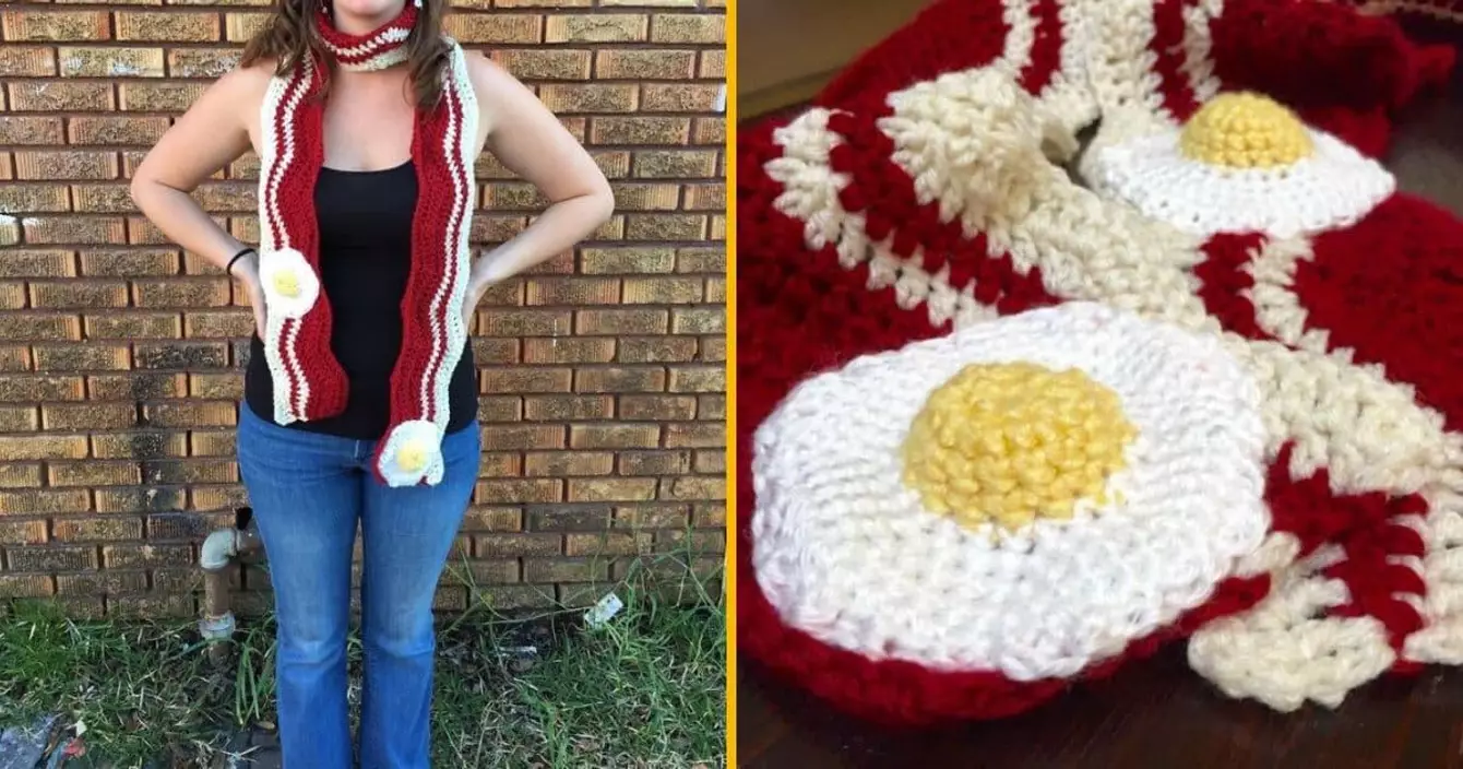 echarpe-bacon-oeuf-crochet