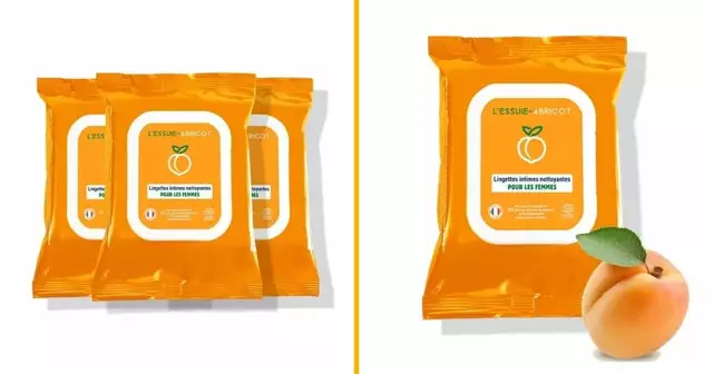 lingette intimes biodegradable abricot