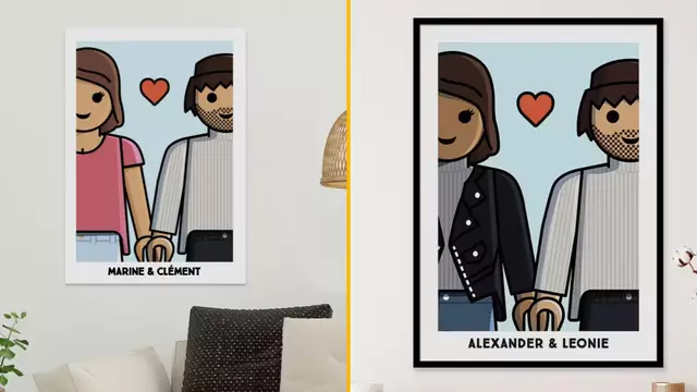 affiche-couple-version-jouets-personnaliser