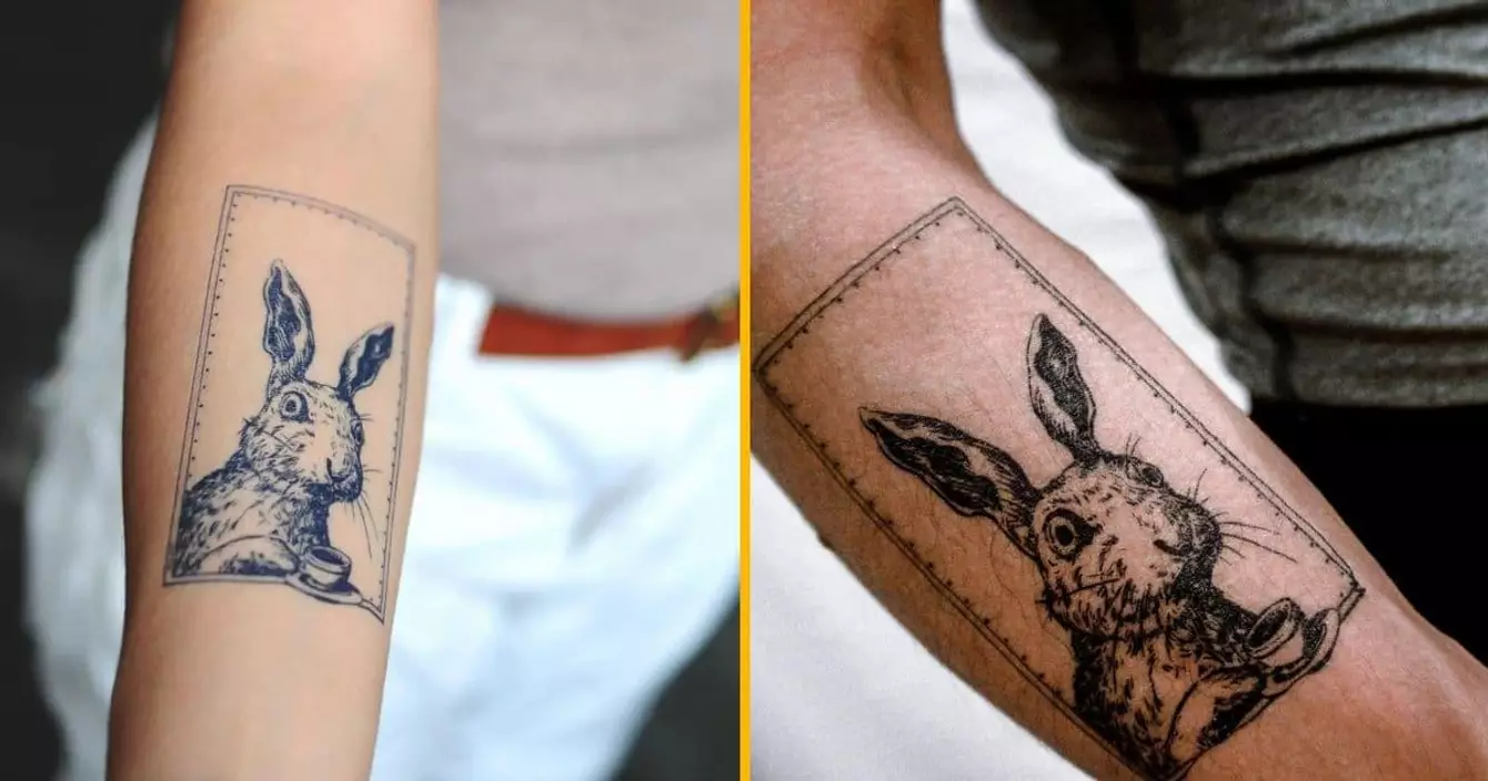 un-tatouage-temporaire-de-lapin