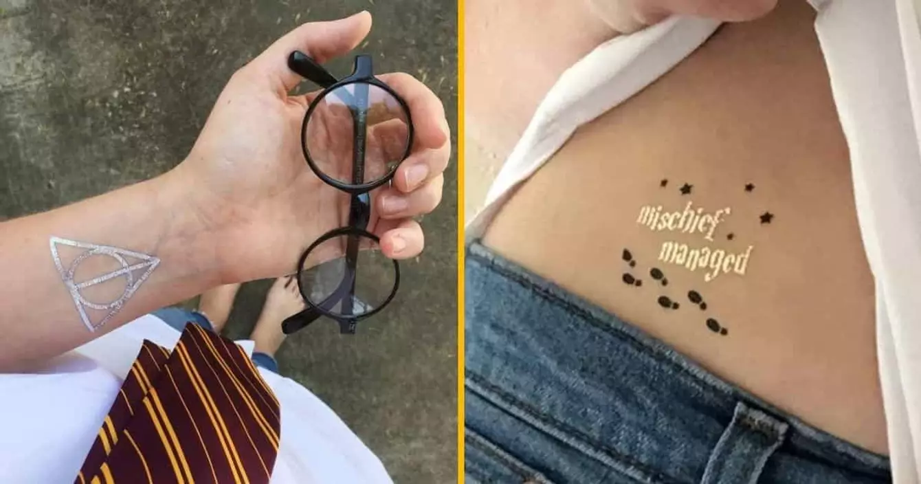lot-tatouages-temporaires-harry-potter-metalises