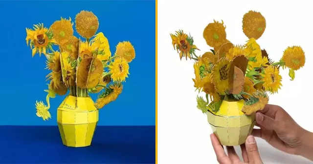 bouquet-fleurs-papier-van-gogh-diy