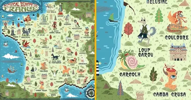 carte bete mythique france