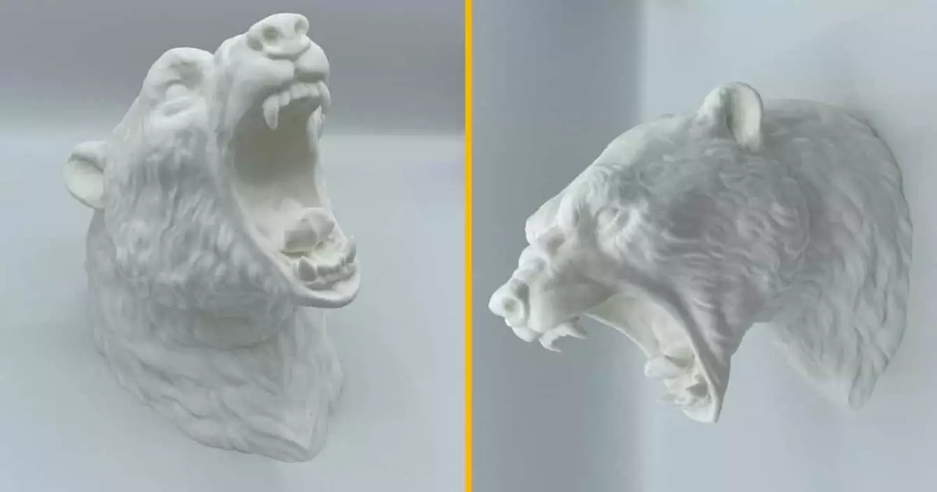 tete-ours-polaire-mur