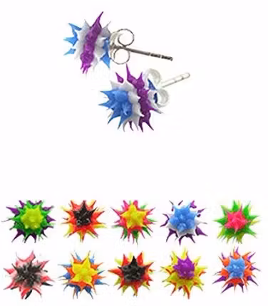 Boucles d'oreilles clous argent sterling 925 silicone en couches . Lot de 5 Paires couleur mixte.- Amazon.fr- Bijoux