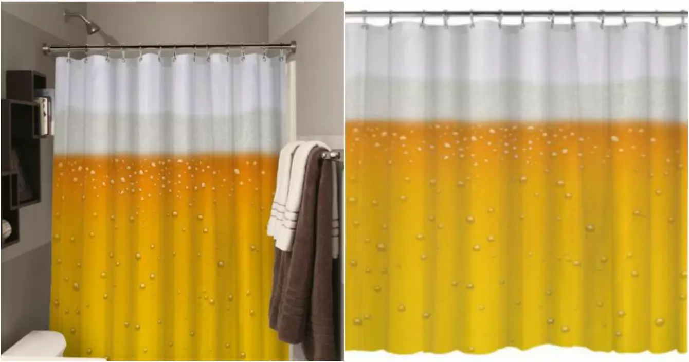 rideau douche bière