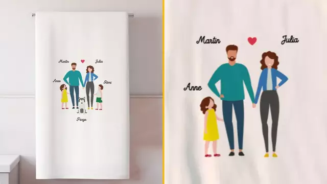 serviette-bain-personnalisee-famille
