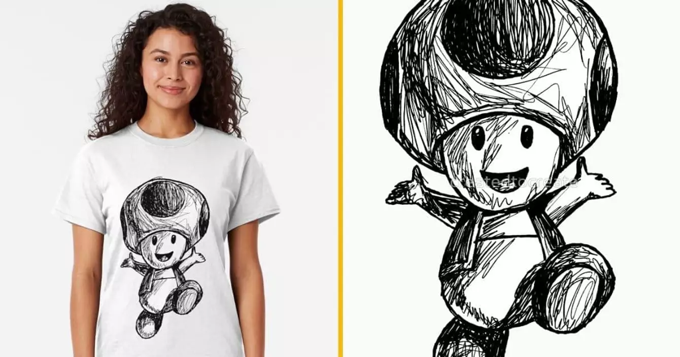 t-shirt-toad-dessine-stylo