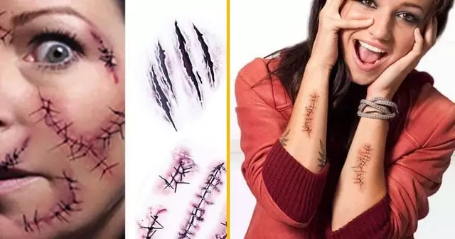 kit-tatouages-autocollants-blessure