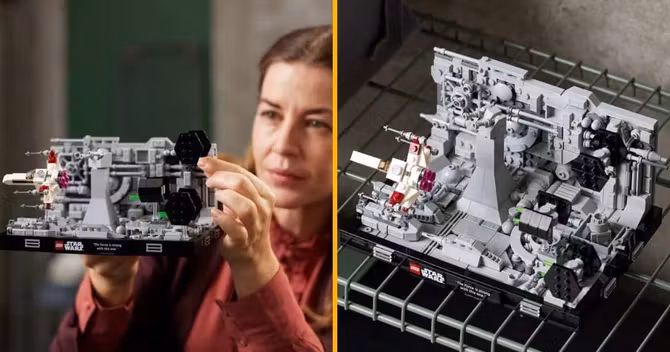 lego diorama poursuite tranchee