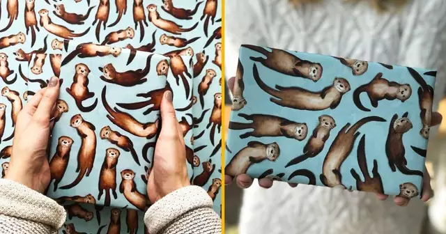 papier-cadeau-loutres