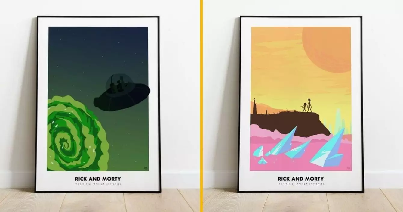 affiche-minimaliste-rick-morty