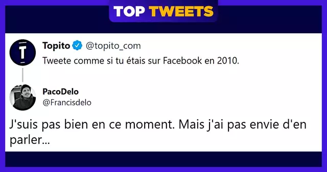 top tweet comme si facebook 2010