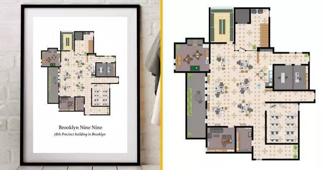 affiche-plan-appart-brooklyn-nine-nine