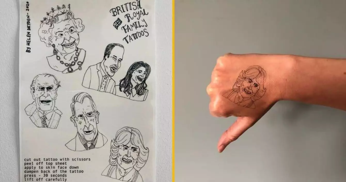 tatouages-ephemeres-famille-royale-caricaturee