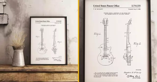 poster-du-brevet-dinvention-de-la-guitare-gibson