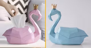 distributeur-mouchoirs-flamant-rose-origami