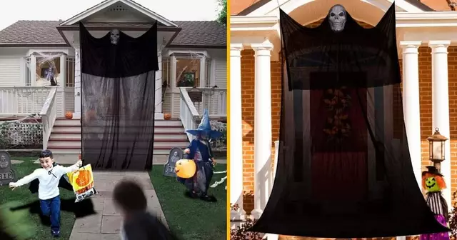 grand-fantome-accrocher-devant-maison