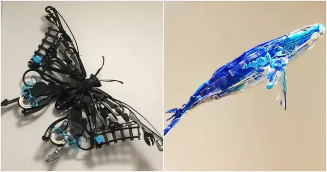 une sculpture plastique