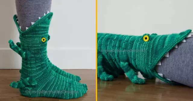 modele-chaussette-crocodiles-crochet