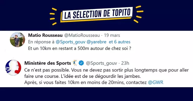 top tweet ministere sport