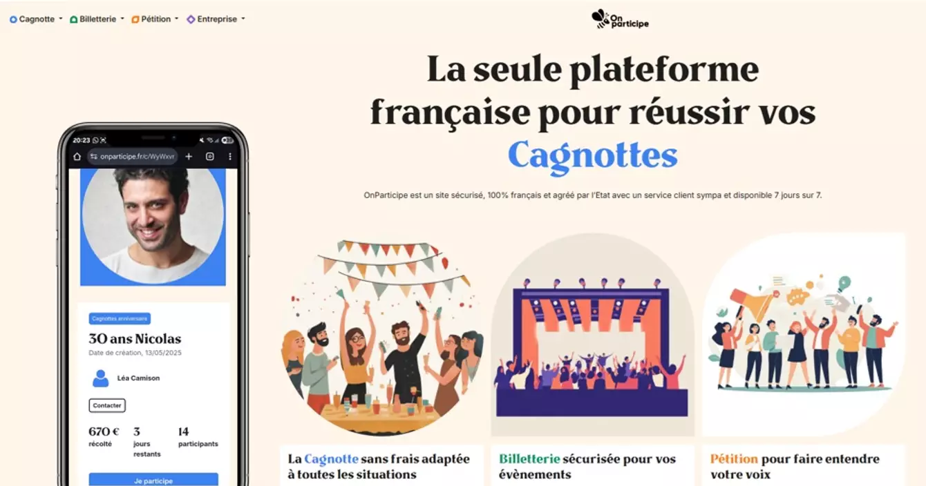 Illustration Cagnotte OnParticipe