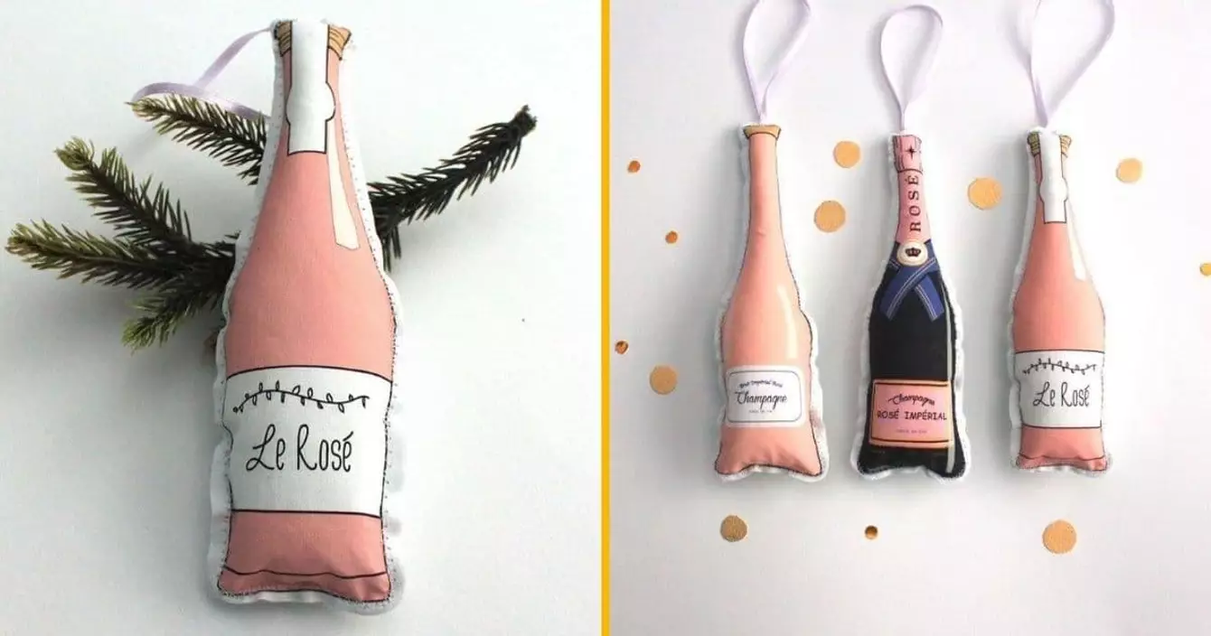 boules-noel-bouteille-rose-verre