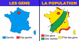 Cartes de France cocasses et insolite