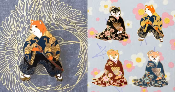 pins-shiba-samourai