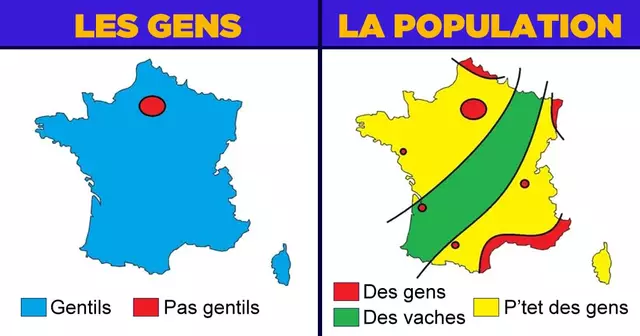 Cartes de France cocasses et insolite