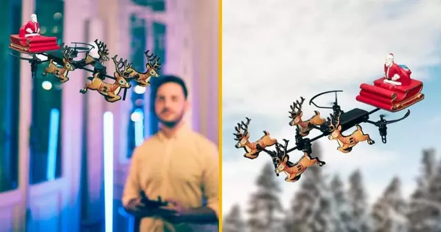 drone-volant-pere-noel-renne
