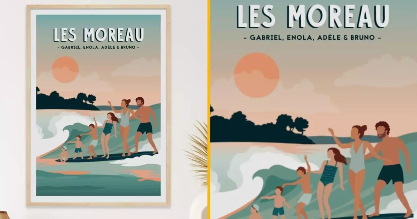 affiche-famille-surfe-personnaliser