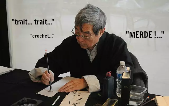 Chinese_calligrapher_at_Crow_Museum_01