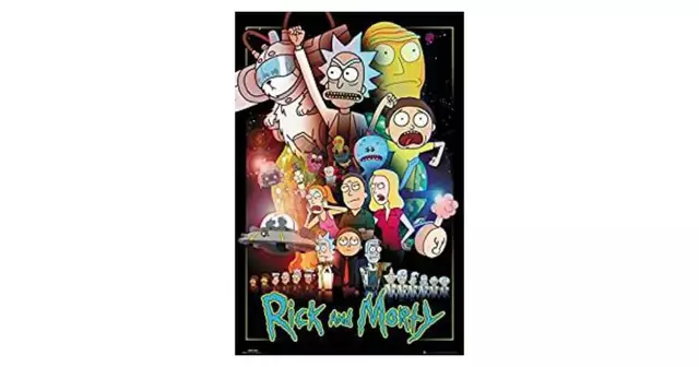 affiche-nuit-etoilee-x-rick-et-morty