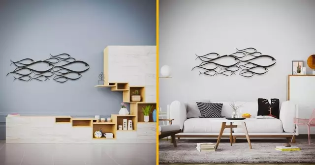 decoration murale poisson