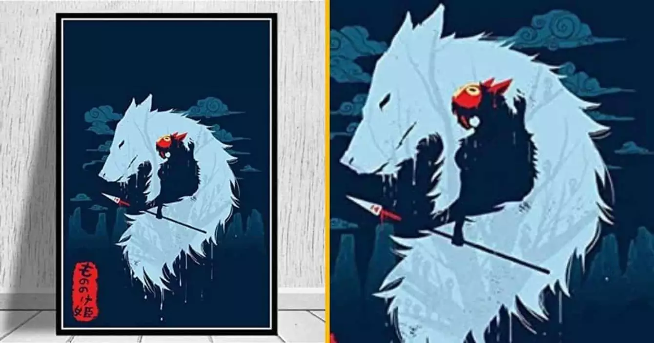 affiche-minimaliste-princesse-mononoke