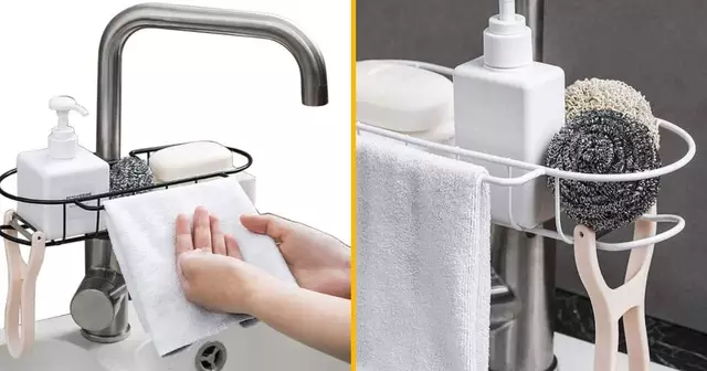 porte-eponge-metal-evier